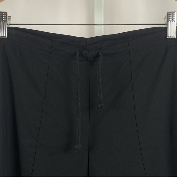 Fila Large Matte Black Drawstring Hiking Pants Roll Up Convertible Outdoor Camp - Picture 6 of 10